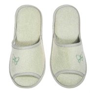 Γυναικεία παντόφλα πετσετέ ανοιχτή δωματίου φυστικί βαμβακερή Ελληνική Ανοιχτές Παντόφλες Amaryllis Slippers 3