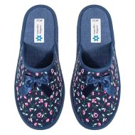 Γυναικεία παντόφλα... Παντόφλες Γυναικείες Amaryllis Slippers Γυναικεία παντόφλα μπλε λουλούδι Ελληνικής κατασκευής