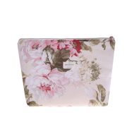 Χειροποίητο τσαντάκι νεσεσέρ καλλυντικών εκρού floral ελληνικής κατασκευής