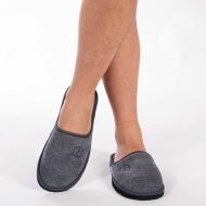 Ανδρική παντόφλα κοτλέ γκρι Ελληνικής κατασκευής Ανδρικές Παντόφλες με Σόλα Eva Foam Amaryllis Slippers 3