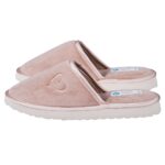 Γυναικεία παντόφλα βελούδο Powder Pink Ελληνικής κατασκευής