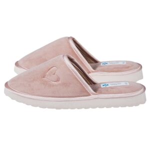 Γυναικεία παντόφλα βελούδο Powder Pink Ελληνικής κατασκευής