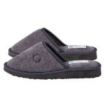 Γυναικεία παντόφλα κοτλέ γκρι Ελληνικής κατασκευής