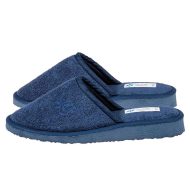 Γυναικεία παντόφλα πετσετε μπλε Ελληνικής κατασκευής