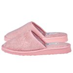 Γυναικεία παντόφλα πετσετέ σομόν Ελληνικής κατασκευής