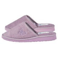 Γυναικεία παντόφλα πετσετέ Μώβ Ελληνικής κατασκευής