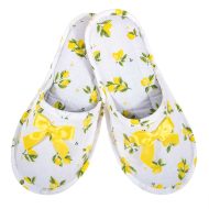 Γυναικείες Παντόφλες "Λεμονάκια" – Χειροποίητες Ελληνικής Κατασκευής