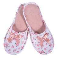 Γυναικείες Παντόφλες "Σομον Λουλούδι" – Χειροποίητες Ελληνικής Κατασκευής