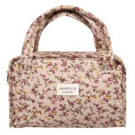 Χειροποίητο Βαμβακερό Νεσεσέρ "Τσάντα" Μόκα Λουλούδι Amaryllis Slippers – Ελληνικής Κατασκευής