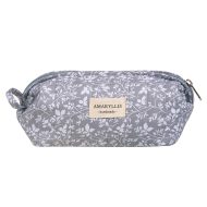 Χειροποίητο Βαμβακερό Νεσεσέρ "Κασετίνα" Γκρι Λουλούδι Amaryllis Slippers – Ελληνικής Κατασκευής