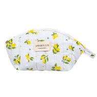 Χειροποίητο Βαμβακερό Νεσεσέρ "Πορτοφόλι" Λεμονάκια Amaryllis Slippers – Ελληνικής Κατασκευής