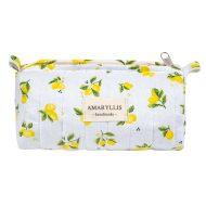 Χειροποίητο Βαμβακερό Νεσεσέρ "Μπαουλάκι" Λεμονάκια Amaryllis Slippers – Ελληνικής Κατασκευής