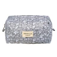 Χειροποίητο Βαμβακερό Νεσεσέρ Μεγάλο "Μπαουλάκι" Γκρι Λουλούδι Amaryllis Slippers – Ελληνικής Κατασκευής