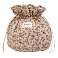 Χειροποίητο Βαμβακερό Νεσεσέρ "Πουγκί" Μόκα Λουλούδι Amaryllis Slippers – Ελληνικής Κατασκευής