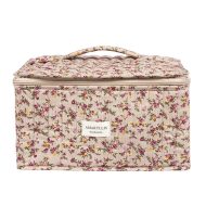 Χειροποίητο Βαμβακερό Νεσεσέρ "Βαλιτσάκι" Μόκα Λουλούδι Amaryllis Slippers – Ελληνικής Κατασκευής