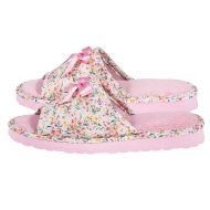 Γυναικείες Παντόφλες Ανοιχτές “Ροζ Floral” – Χειροποίητες Ελληνικής Κατασκευής Παντόφλες Γυναικείες Amaryllis Slippers Γυναικείες Παντόφλες Ανοιχτές "Ροζ Floral" – Χειροποίητες Ελληνικής Κατασκευής