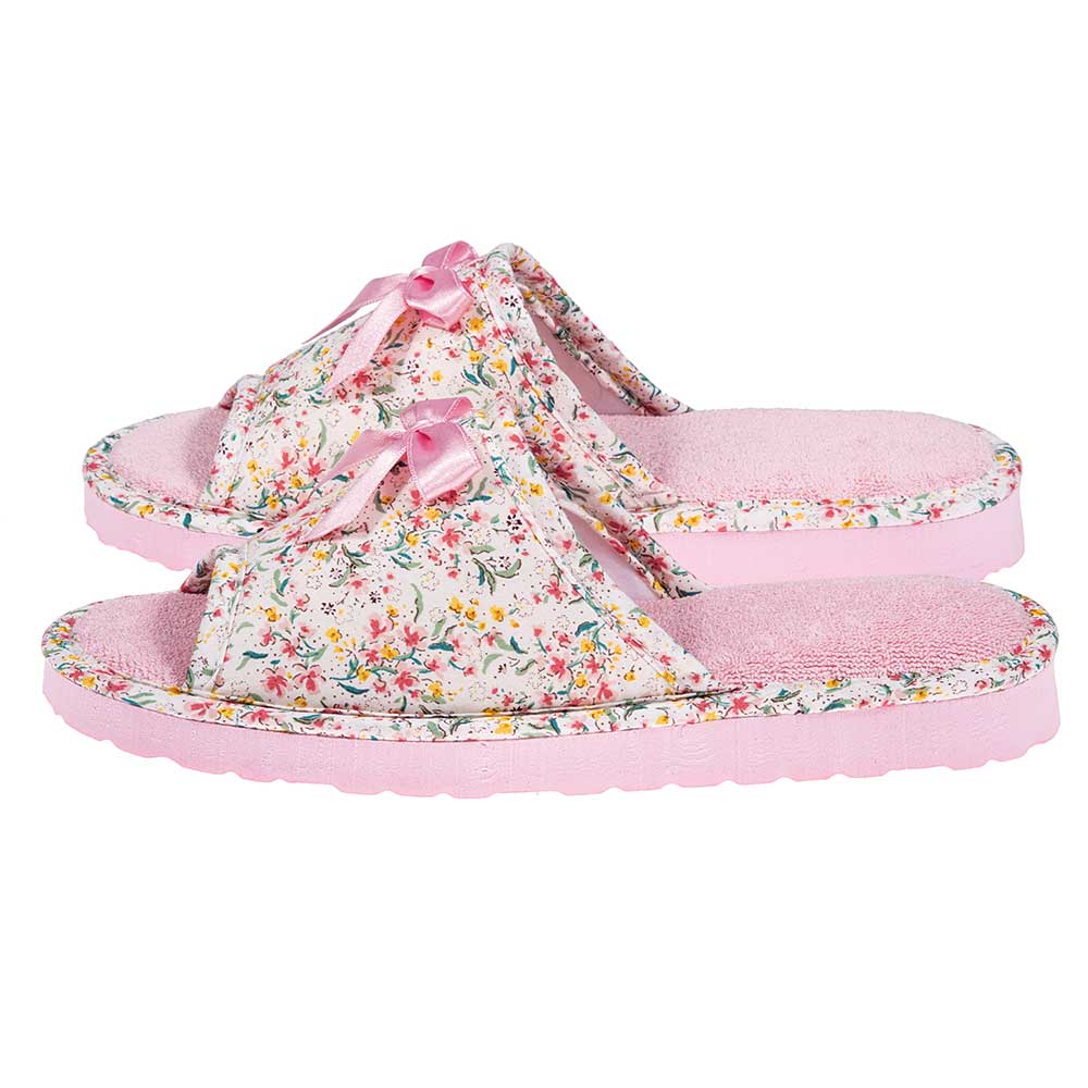 Γυναικείες Παντόφλες Ανοιχτές “Ροζ Floral” – Χειροποίητες Ελληνικής Κατασκευής Παντόφλες Γυναικείες Amaryllis Slippers Γυναικείες Παντόφλες Ανοιχτές "Ροζ Floral" – Χειροποίητες Ελληνικής Κατασκευής