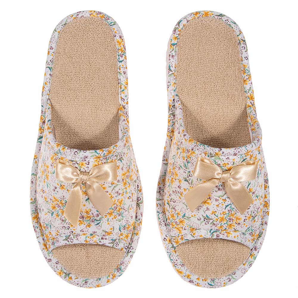 Γυναικείες Παντόφλες Ανοιχτές “Κίτρινο Floral” – Χειροποίητες Ελληνικής Κατασκευής Παντόφλες Γυναικείες Amaryllis Slippers 3 Γυναικείες Παντόφλες Ανοιχτές "Κίτρινο Floral" – Χειροποίητες Ελληνικής Κατασκευής - Image 3