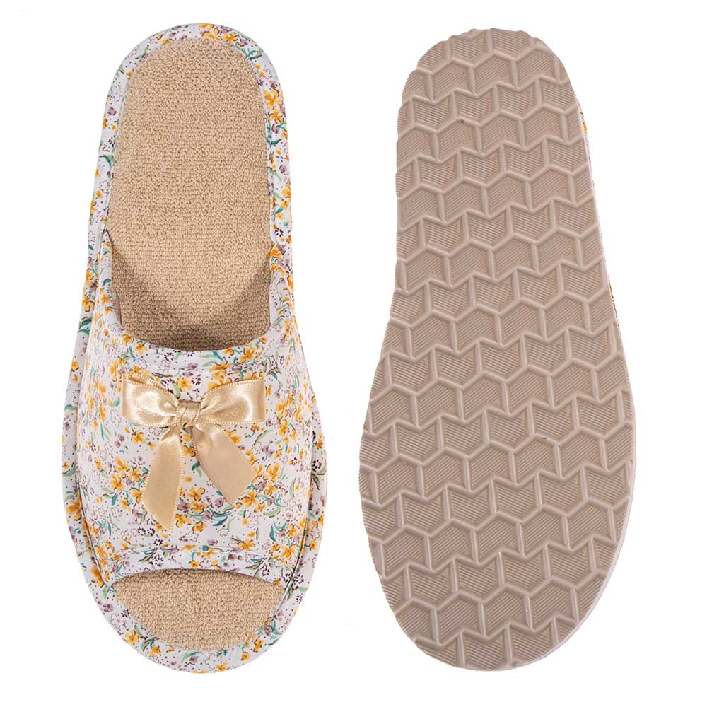 Γυναικείες Παντόφλες Ανοιχτές “Κίτρινο Floral” – Χειροποίητες Ελληνικής Κατασκευής Παντόφλες Γυναικείες Amaryllis Slippers 5 Γυναικείες Παντόφλες Ανοιχτές "Κίτρινο Floral" – Χειροποίητες Ελληνικής Κατασκευής - Image 5