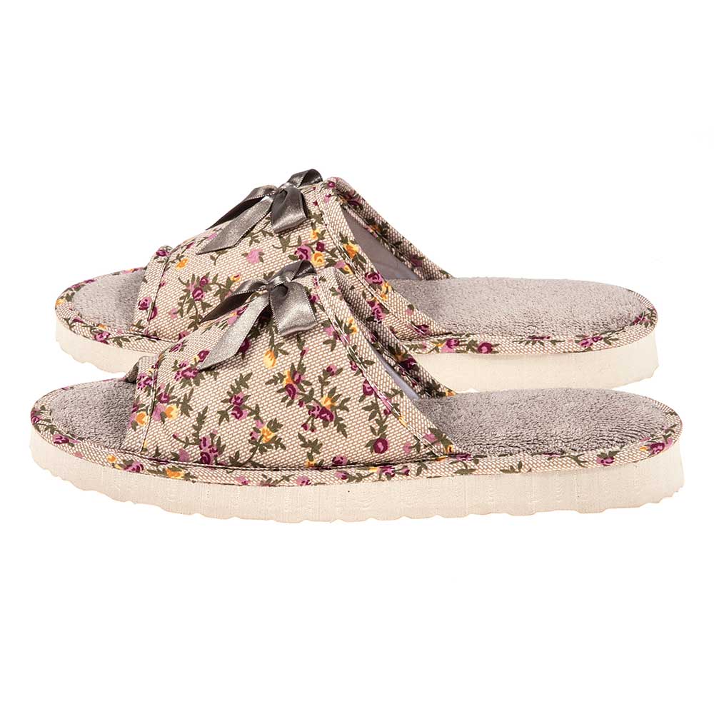 Γυναικείες Παντόφλες Ανοιχτές “Μπεζ Floral” – Χειροποίητες Ελληνικής Κατασκευής Παντόφλες Γυναικείες Amaryllis Slippers Γυναικείες Παντόφλες Ανοιχτές "Μπεζ Floral" – Χειροποίητες Ελληνικής Κατασκευής