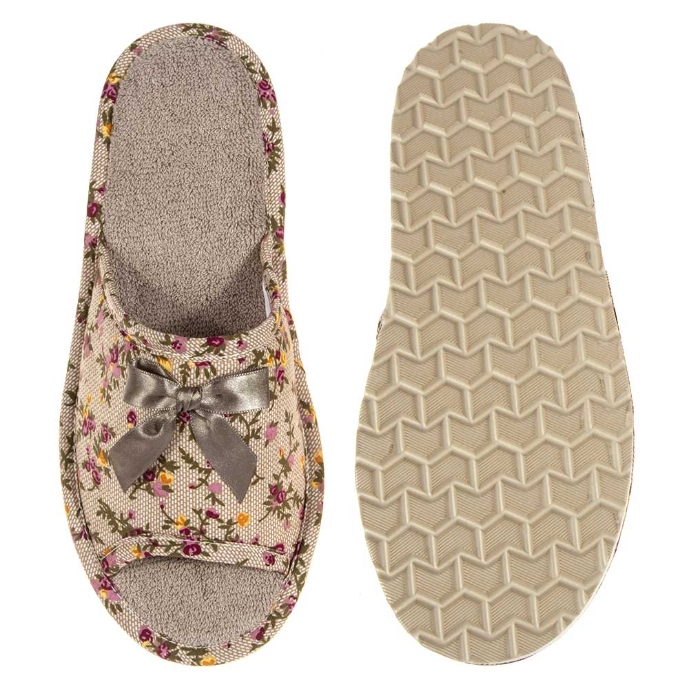 Γυναικείες Παντόφλες Ανοιχτές “Μπεζ Floral” – Χειροποίητες Ελληνικής Κατασκευής Παντόφλες Γυναικείες Amaryllis Slippers 5 Γυναικείες Παντόφλες Ανοιχτές "Μπεζ Floral" – Χειροποίητες Ελληνικής Κατασκευής - Image 5