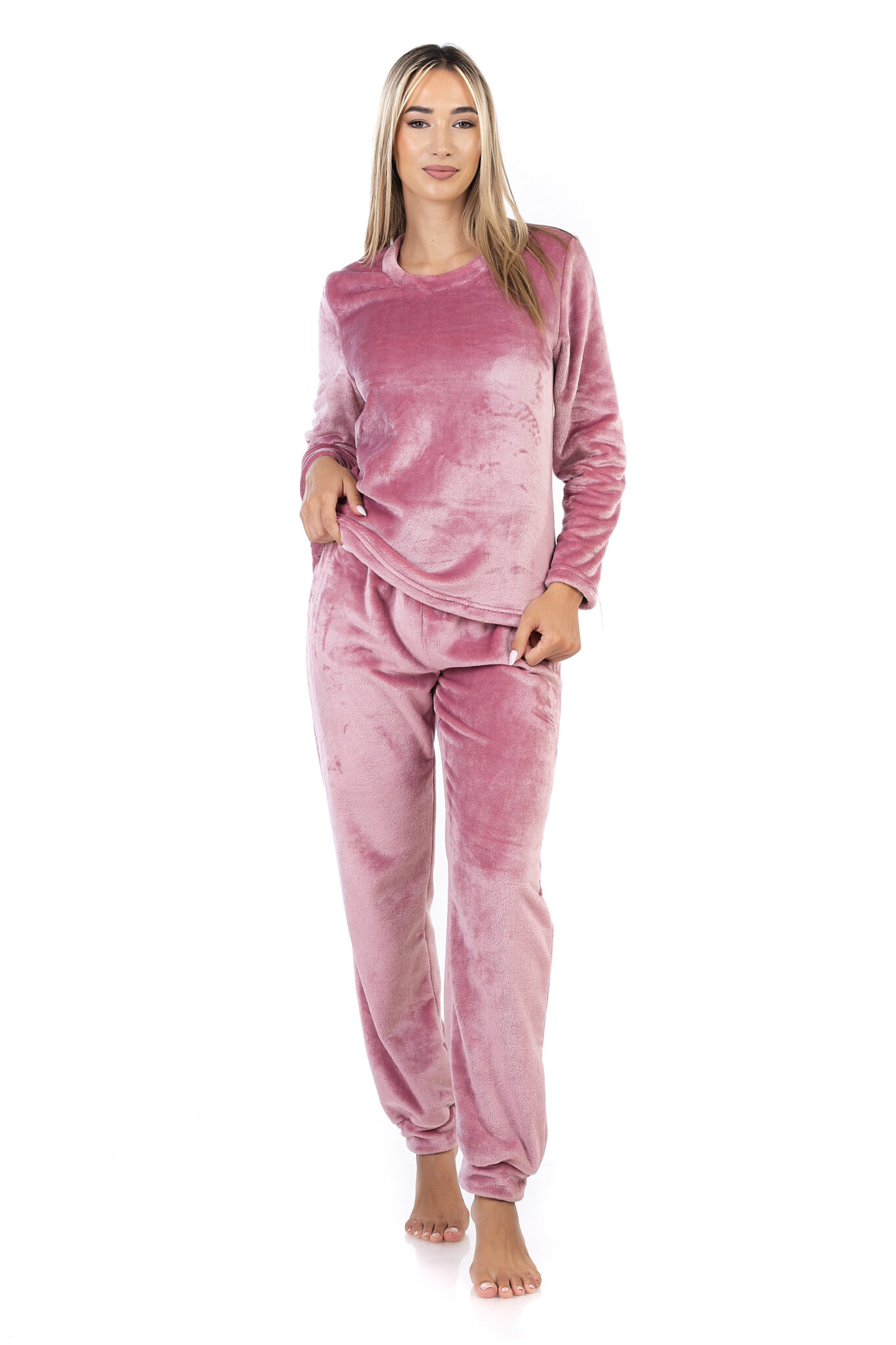 Γυναικεία Σετ Πιτζάμα Fleece Μονόχρωμο σε χρώμα Σάπιο Μήλο Γυναικείες Πιτζάμες Amaryllis Slippers Γυναικεία Σετ Πιτζάμα Fleece Μονόχρωμο σε χρώμα Σάπιο Μήλο